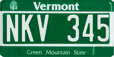 VT license plate NKV345
