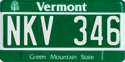 VT license plate NKV346