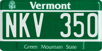 VT license plate NKV350
