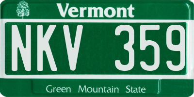 VT license plate NKV359