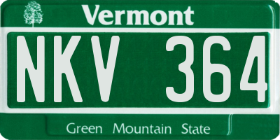 VT license plate NKV364