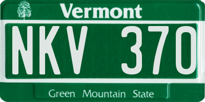 VT license plate NKV370