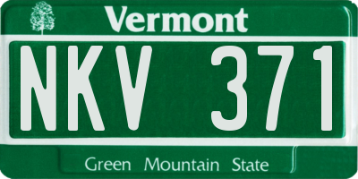 VT license plate NKV371