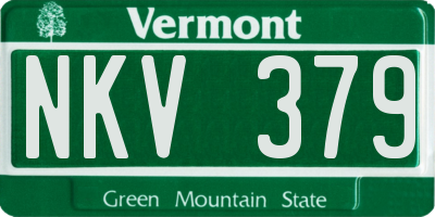 VT license plate NKV379