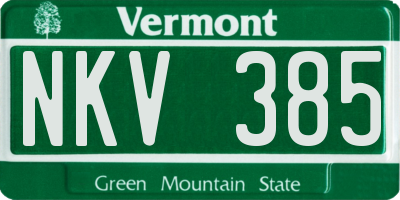 VT license plate NKV385