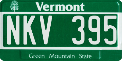 VT license plate NKV395