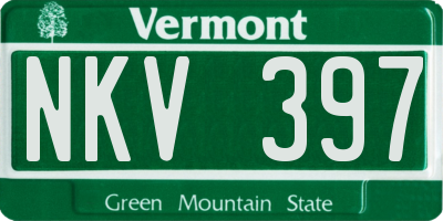 VT license plate NKV397