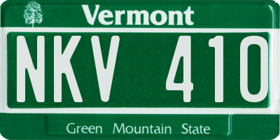 VT license plate NKV410