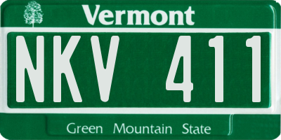 VT license plate NKV411