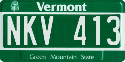 VT license plate NKV413