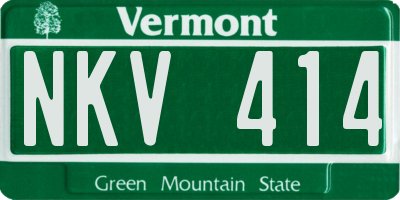VT license plate NKV414