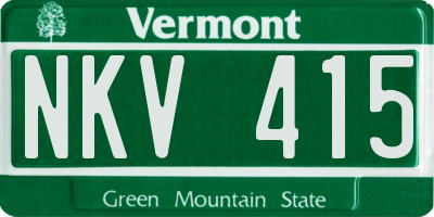 VT license plate NKV415