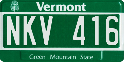 VT license plate NKV416