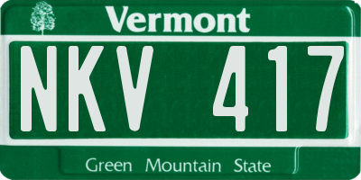 VT license plate NKV417