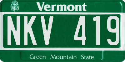 VT license plate NKV419