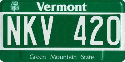VT license plate NKV420