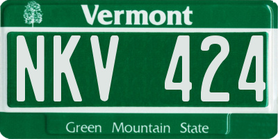 VT license plate NKV424