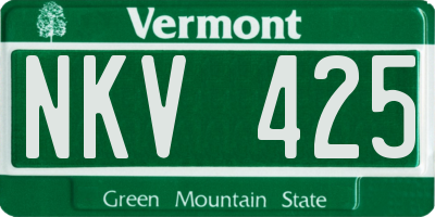 VT license plate NKV425