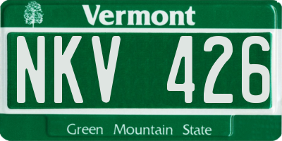 VT license plate NKV426