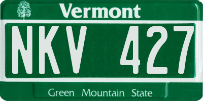 VT license plate NKV427