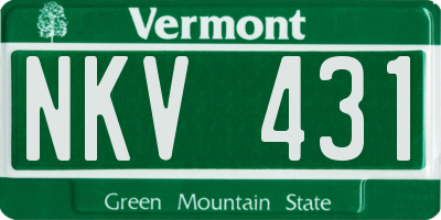 VT license plate NKV431