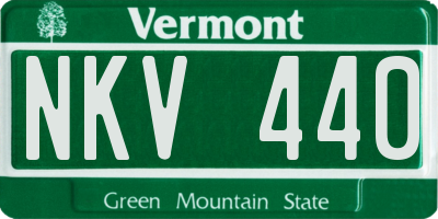 VT license plate NKV440