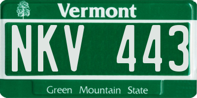 VT license plate NKV443