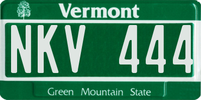 VT license plate NKV444