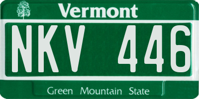 VT license plate NKV446