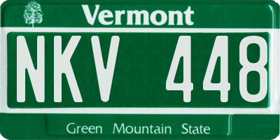VT license plate NKV448