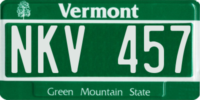 VT license plate NKV457