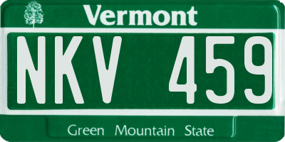 VT license plate NKV459