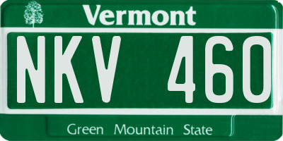 VT license plate NKV460