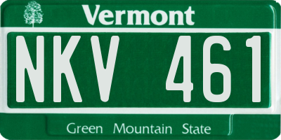 VT license plate NKV461