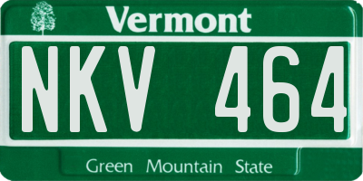 VT license plate NKV464