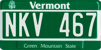 VT license plate NKV467