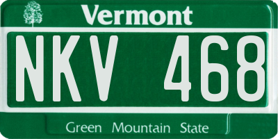 VT license plate NKV468