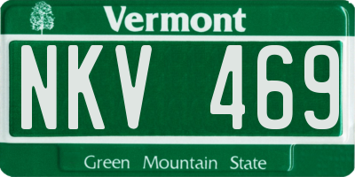 VT license plate NKV469