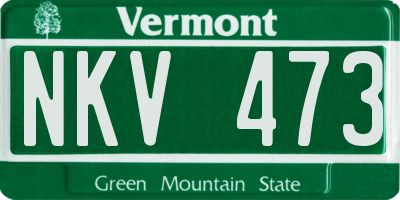 VT license plate NKV473