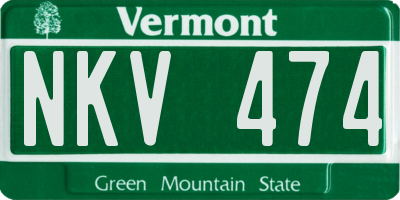 VT license plate NKV474