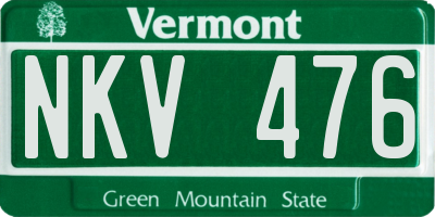 VT license plate NKV476