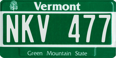 VT license plate NKV477