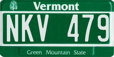 VT license plate NKV479