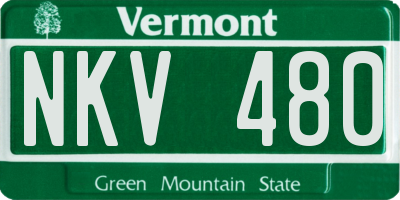 VT license plate NKV480