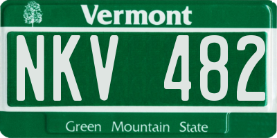 VT license plate NKV482