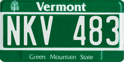 VT license plate NKV483