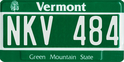 VT license plate NKV484