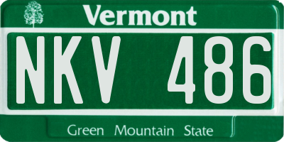 VT license plate NKV486