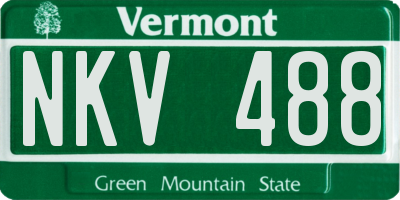 VT license plate NKV488