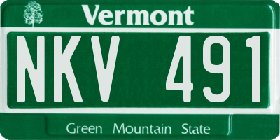 VT license plate NKV491
